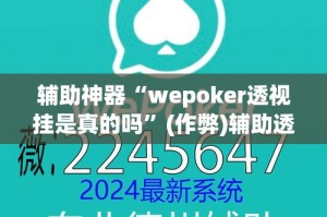 辅助神器“wepoker透视挂是真的吗”(作弊)辅助透视教程