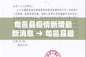 旬邑县疫情新增最新消息 → 旬邑县最新新闻