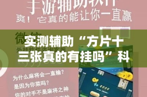 实测辅助“方片十三张真的有挂吗”科技辅助神器手机版