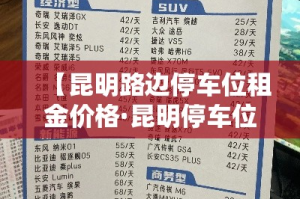 【昆明路边停车位租金价格·昆明停车位出租】