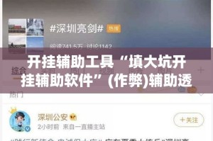 开挂辅助工具“填大坑开挂辅助软件”(作弊)辅助透视教程