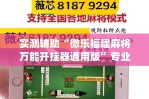 实测辅助“微乐福建麻将万能开挂器通用版”专业师傅带你一起了解(确实有挂