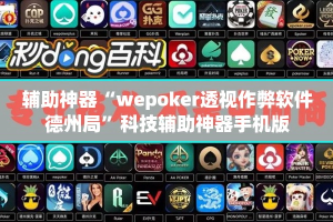 辅助神器“wepoker透视作弊软件德州局”科技辅助神器手机版