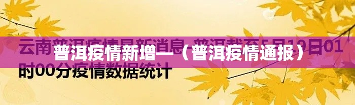 普洱疫情新增—（普洱疫情通报）