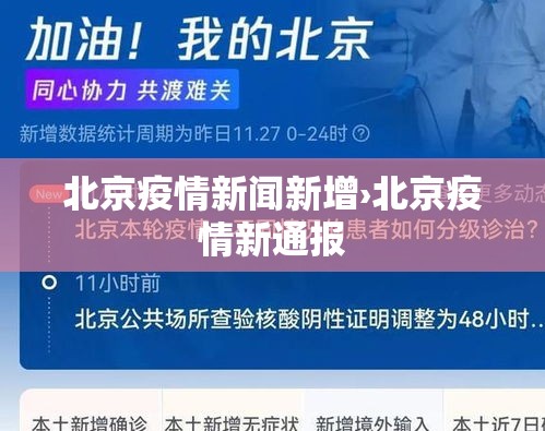北京疫情新闻新增›北京疫情新通报 北京疫情新闻新增›北京疫情新通报