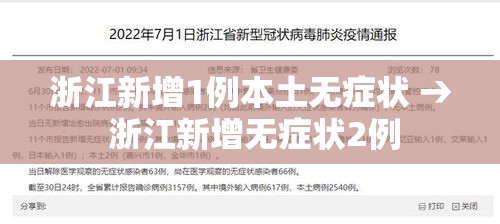 浙江新增1例本土无症状 → 浙江新增无症状2例 浙江新增1例本土无症状 → 浙江新增无症状2例