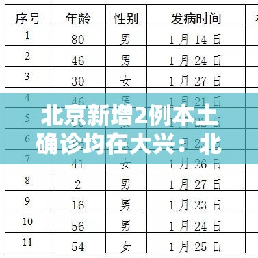 北京新增2例本土确诊均在大兴:北京新增2例本地确诊 在大兴 北京新增2例本土确诊均在大兴:北京新增2例本地确诊 在大兴