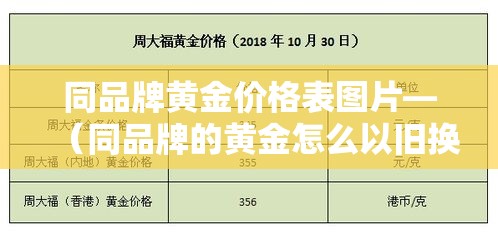 同品牌黄金价格表图片—(同品牌的黄金怎么以旧换新) 同品牌黄金价格表图片—(同品牌的黄金怎么以旧换新)