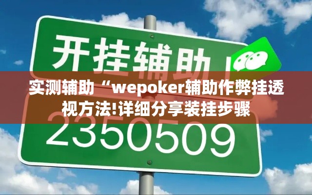 实测辅助“wepoker辅助作弊挂透视方法!详细分享装挂步骤