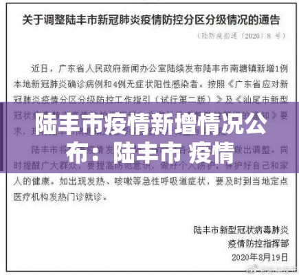 陆丰市疫情新增情况公布：陆丰市 疫情