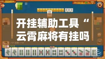 开挂辅助工具“云霄麻将有挂吗	”科技辅助神器手机版