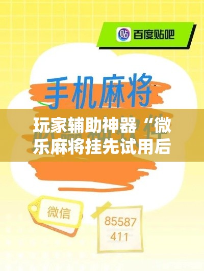 玩家辅助神器“微乐麻将挂先试用后付款”科技辅助神器手机版