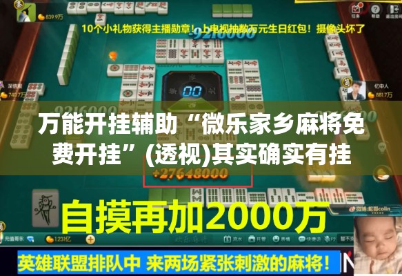 万能开挂辅助“微乐家乡麻将免费开挂	”(透视)其实确实有挂