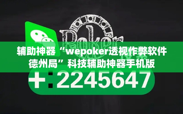 辅助神器“wepoker透视作弊软件德州局”科技辅助神器手机版