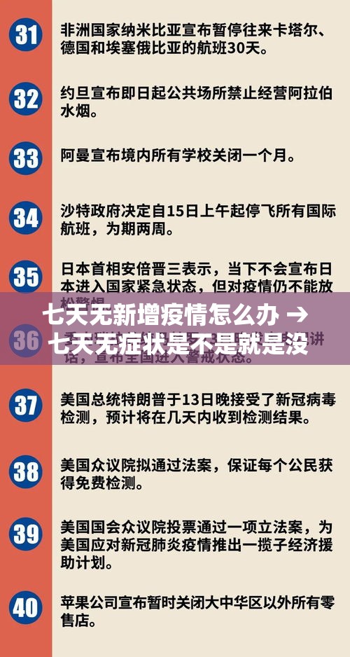 七天无新增疫情怎么办 → 七天无症状是不是就是没感染新冠 七天无新增疫情怎么办 → 七天无症状是不是就是没感染新冠
