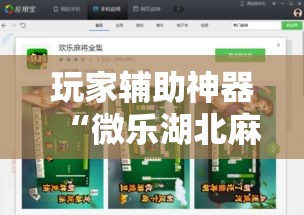 玩家辅助神器“微乐湖北麻将小程序怎么开挂”科技辅助神器手机版