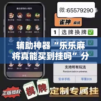 辅助神器“乐乐麻将真能买到挂吗”分享用挂教程