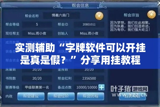 实测辅助“字牌软件可以开挂是真是假？	”分享用挂教程