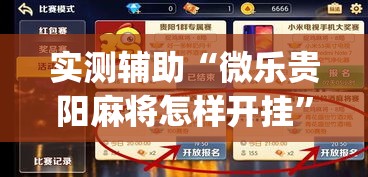 实测辅助“微乐贵阳麻将怎样开挂	”(作弊)辅助透视教程