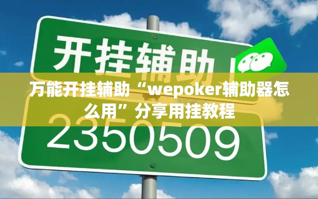 万能开挂辅助“wepoker辅助器怎么用”分享用挂教程