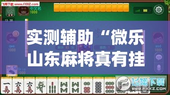 实测辅助“微乐山东麻将真有挂么”专业师傅带你一起了解(确实有挂