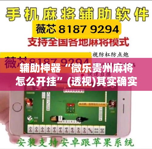 辅助神器“微乐贵州麻将怎么开挂	”(透视)其实确实有挂