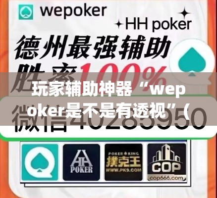 玩家辅助神器“wepoker是不是有透视”(透视)其实确实有挂