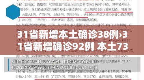 31省新增本土确诊38例›31省新增确诊92例 本土73例 31省新增本土确诊38例›31省新增确诊92例 本土73例