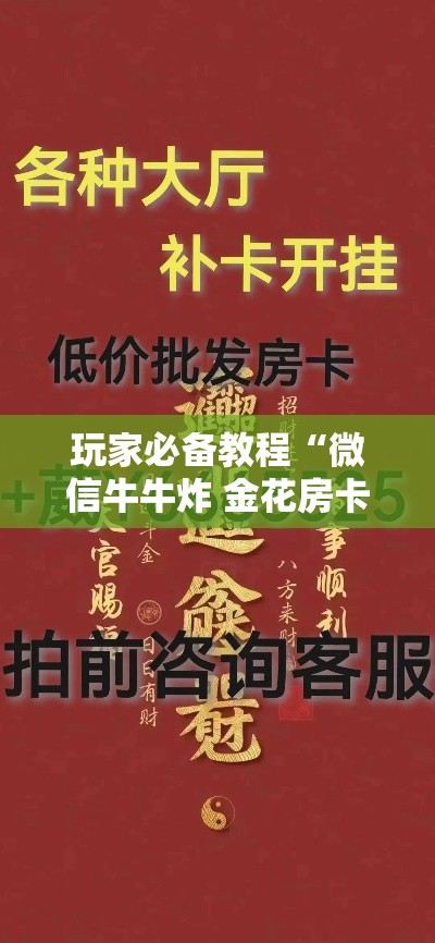 玩家必备教程“微信牛牛炸 金花房卡链接”详细房卡教程