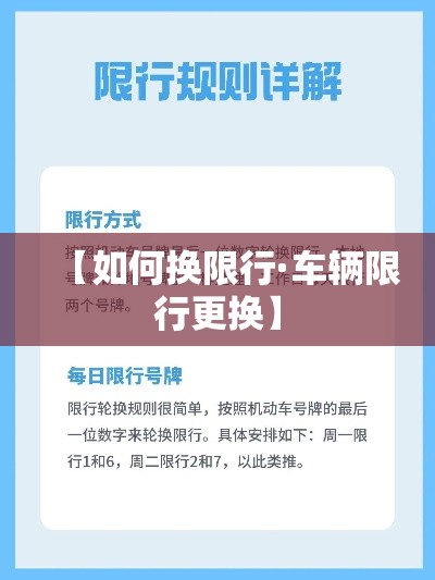【如何换限行·车辆限行更换】 【如何换限行·车辆限行更换】