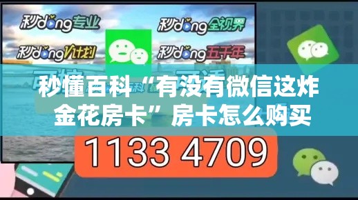 秒懂百科“有没有微信这炸 金花房卡”房卡怎么购买